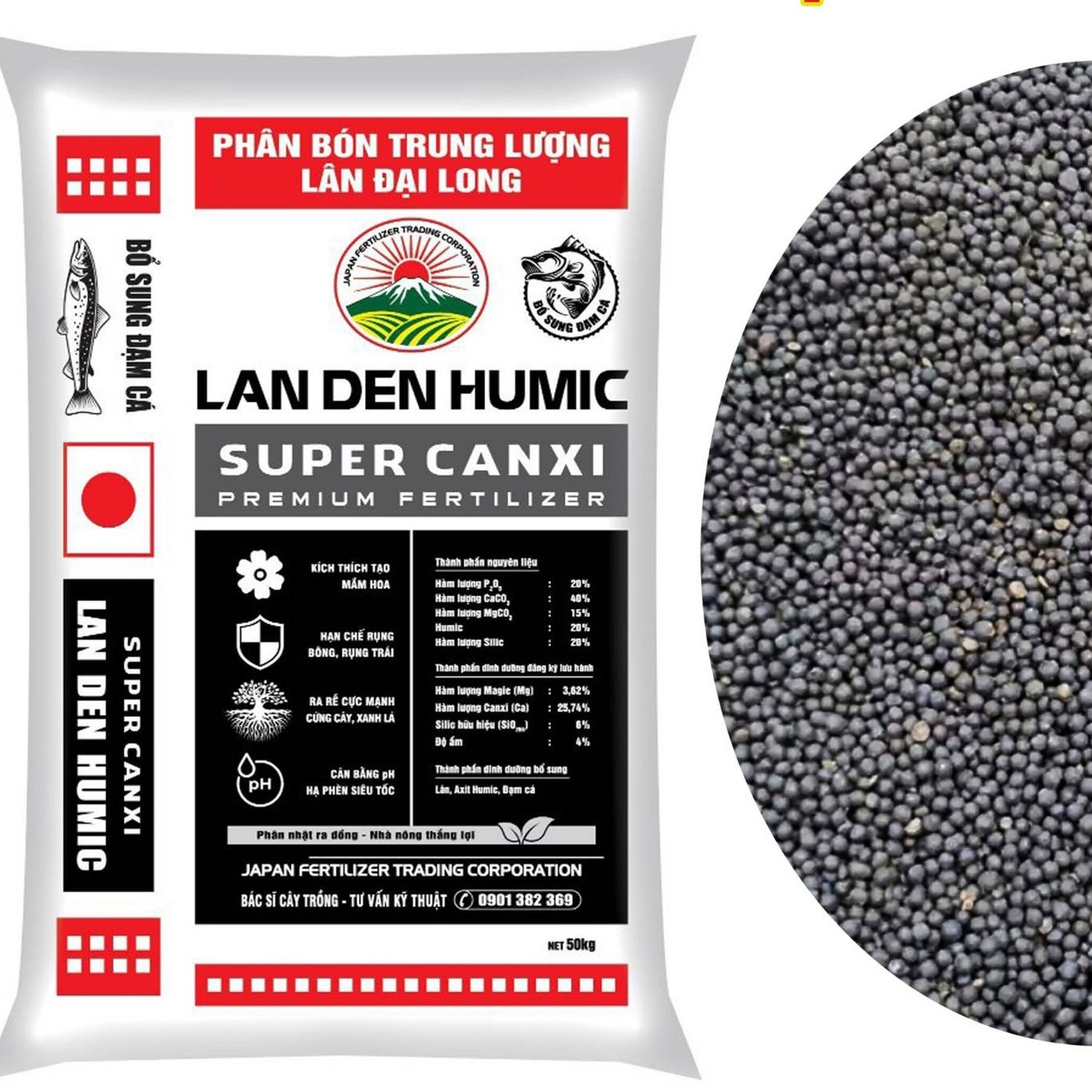 Lân Đen Humic dạng hạt